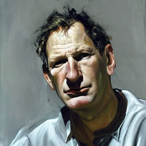 Prompt: high quality high detail painting by lucian freud, hd, portrait of a batman, photorealistic lighting