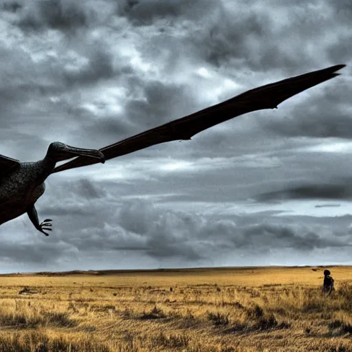 Prompt: i for one imagine that a pterodactyl flew no less well than does an albatross cinematic 3 5 mm realistic hdr