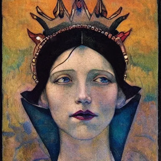 Prompt: the lantern crown, by Annie Swynnerton!!!! and Nicholas Roerich! and (Edmund Dulac) and ((((Diego Rivera)))), tattoos, elaborate costume, geometric ornament, symbolist, rich colors, dramatic lighting, smooth, sharp focus, extremely detailed