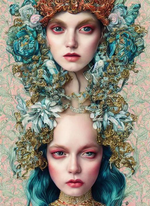 Prompt: fashion portrait :: by Martine Johanna and Chie Yoshii and Kenneth Willardt and wlop and Casey Weldon :: ornate, dynamic, particulate, rich colors, intricate, harper's bazaar, elegant, highly detailed, centered, artstation, smooth, sharp focus, octane render, 3d