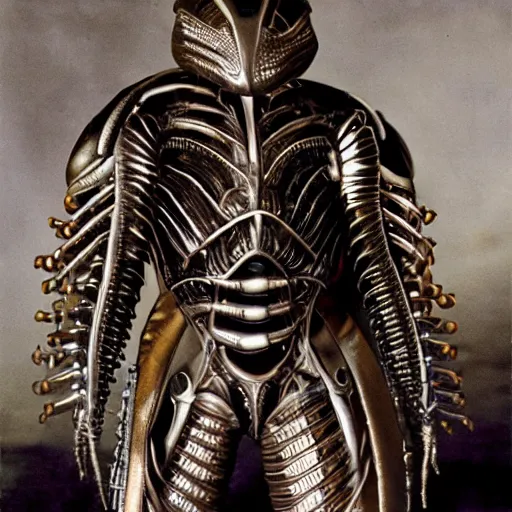 Image similar to alien armor made of chitin