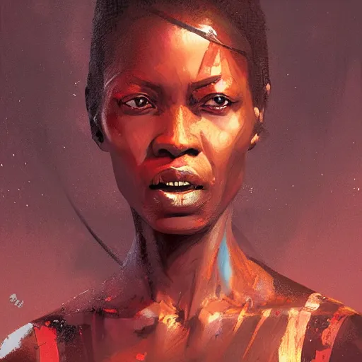 Image similar to A portrait of an african woman, angry, sith, star wars art, art by greg rutkowski, matte painting, trending on artstation