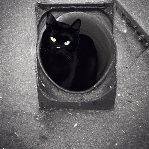 Image similar to Before, I could take a photo of a black cat in a coal bin at midnight. Now I can take a photo of a black cat in a coal bin at midnight... and see every hair