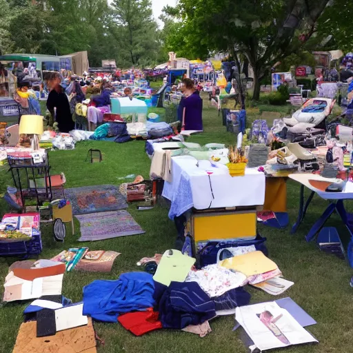 Image similar to a very busy yard sale