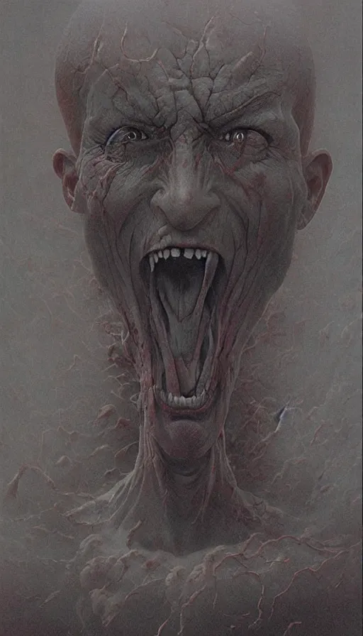 Image similar to rage, by zdzisław beksinski