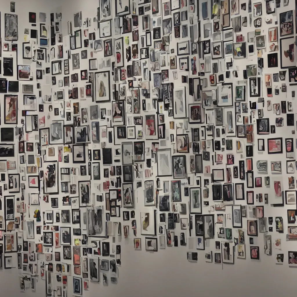 Image similar to a wall in a modern art gallery