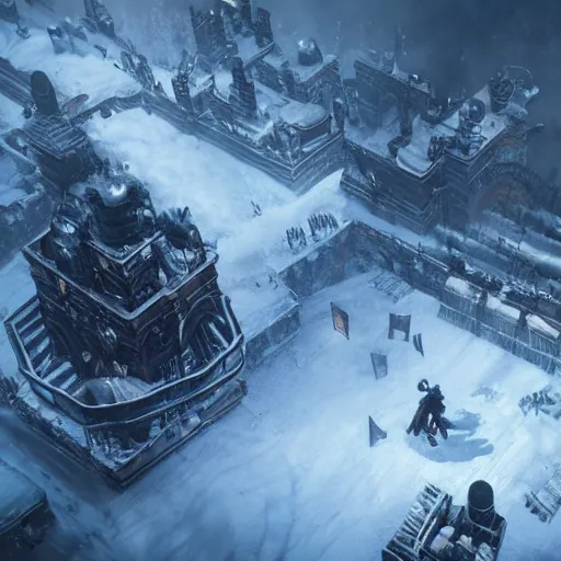 Prompt: frostpunk, no words, no text