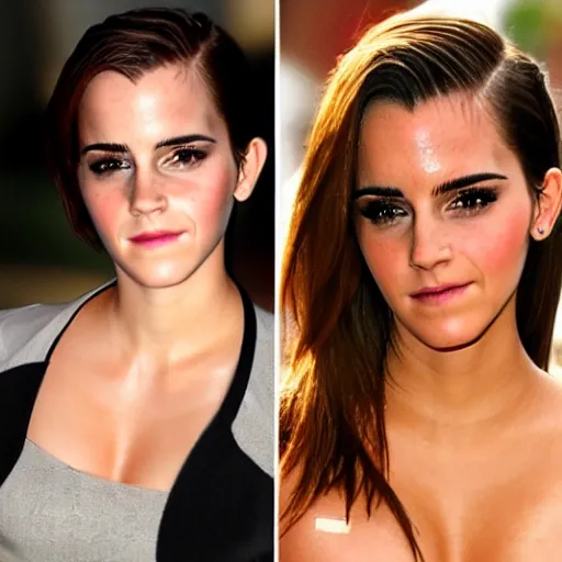 Image similar to emma watson mixed with kim kardashian