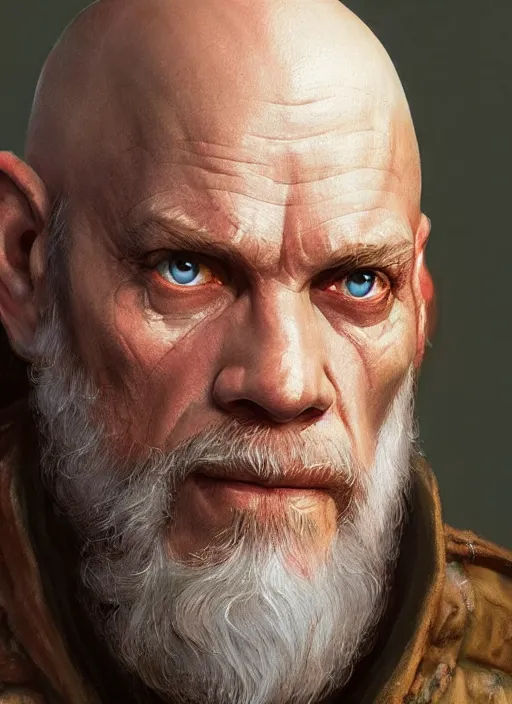 Image similar to john malkovich, ultra detailed fantasy, dndbeyond, bright, colourful, realistic, dnd character portrait, full body, pathfinder, pinterest, art by ralph horsley, dnd, rpg, lotr game design fanart by concept art, behance hd, artstation, deviantart, hdr render in unreal engine 5