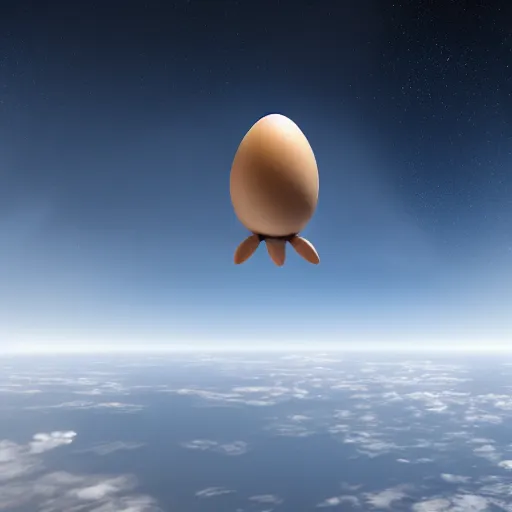 Image similar to an spaceship shaped like an egg, blasting off into the sky, clear day, noon, photo, high resolution, 8 k, 7 0 mm,