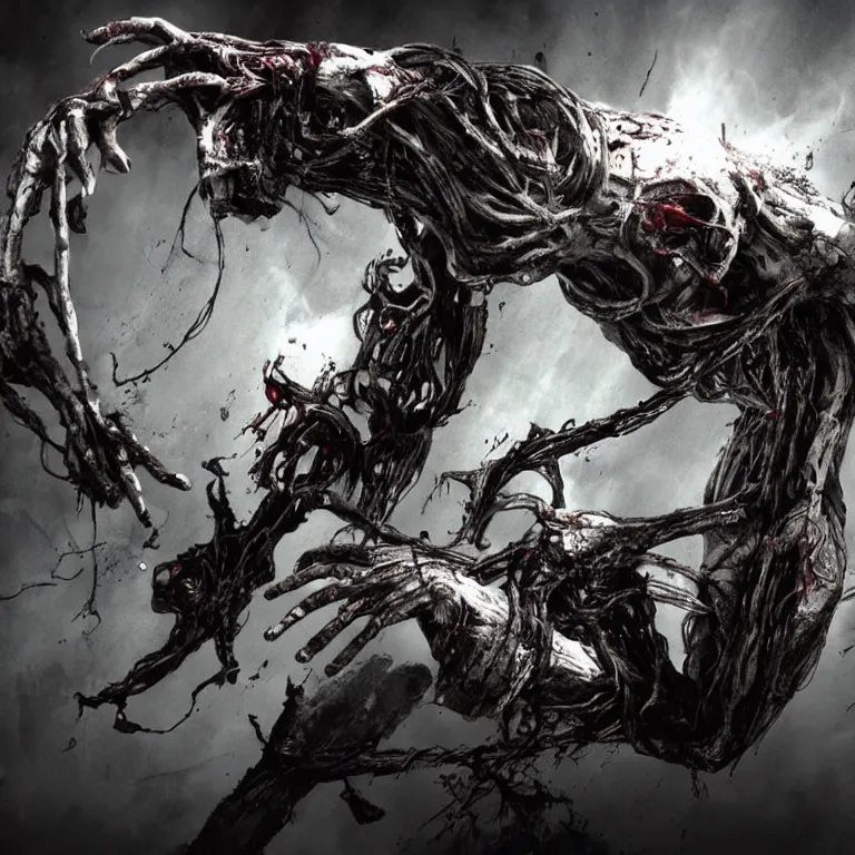 Image similar to The Evil Within monster, cybernetics, concept art