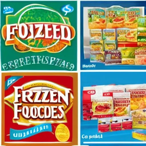 Prompt: frozen food logo