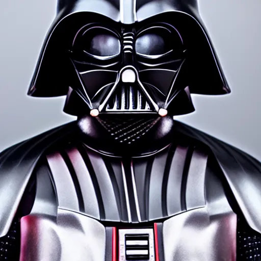 Prompt: a photo of darth vader in pink armor, ultra detailed, hyper realistic, studio lighting, 6 0 mm lens