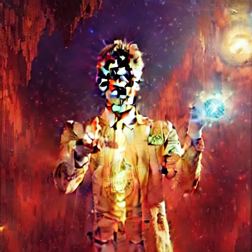 Image similar to david bowie as doctor who, radiant light, caustics, heroic, bright iridescent light, by gaston bussiere, bayard wu, greg rutkowski, maxim verehin