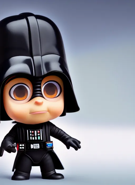 Image similar to darth vader as nendoroid in the croods movie style, anime, disney, pixar, 8 k, hd, dof, kodak film, volumetric lighting, subsurface scattering, photorealistic, octane render, details