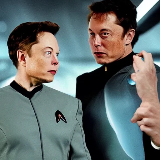 Prompt: Elon Musk as a Borg from Star Trek, Photograph