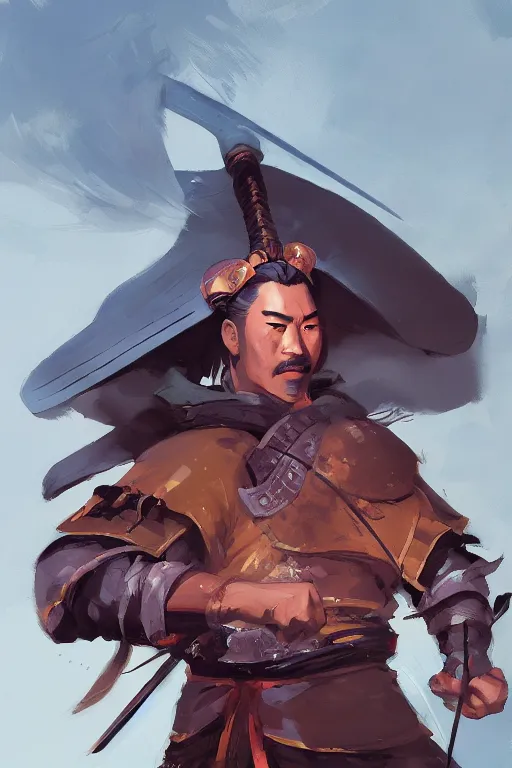 Image similar to portrait of a legendary Samurai , official fanart behance hd artstation by Jesper Ejsing, by RHADS and Makoto Shinkai and Lois van baarle and ilya kuvshinov and rossdraws