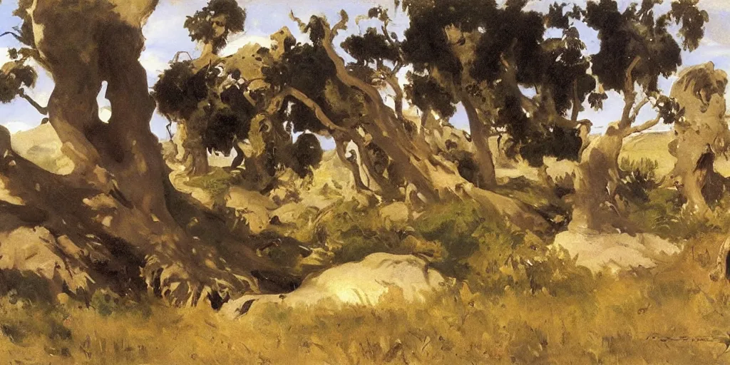 Prompt: artwork by eugene von guerard, john singer sargent