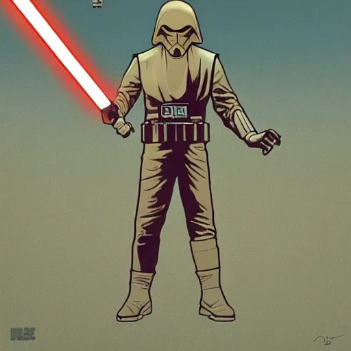 Prompt: Star Wars landscape in the style of comic artist Moebius, minimalist, poster