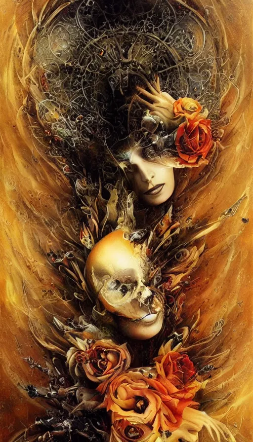 Image similar to life and death mixing together, by karol bak