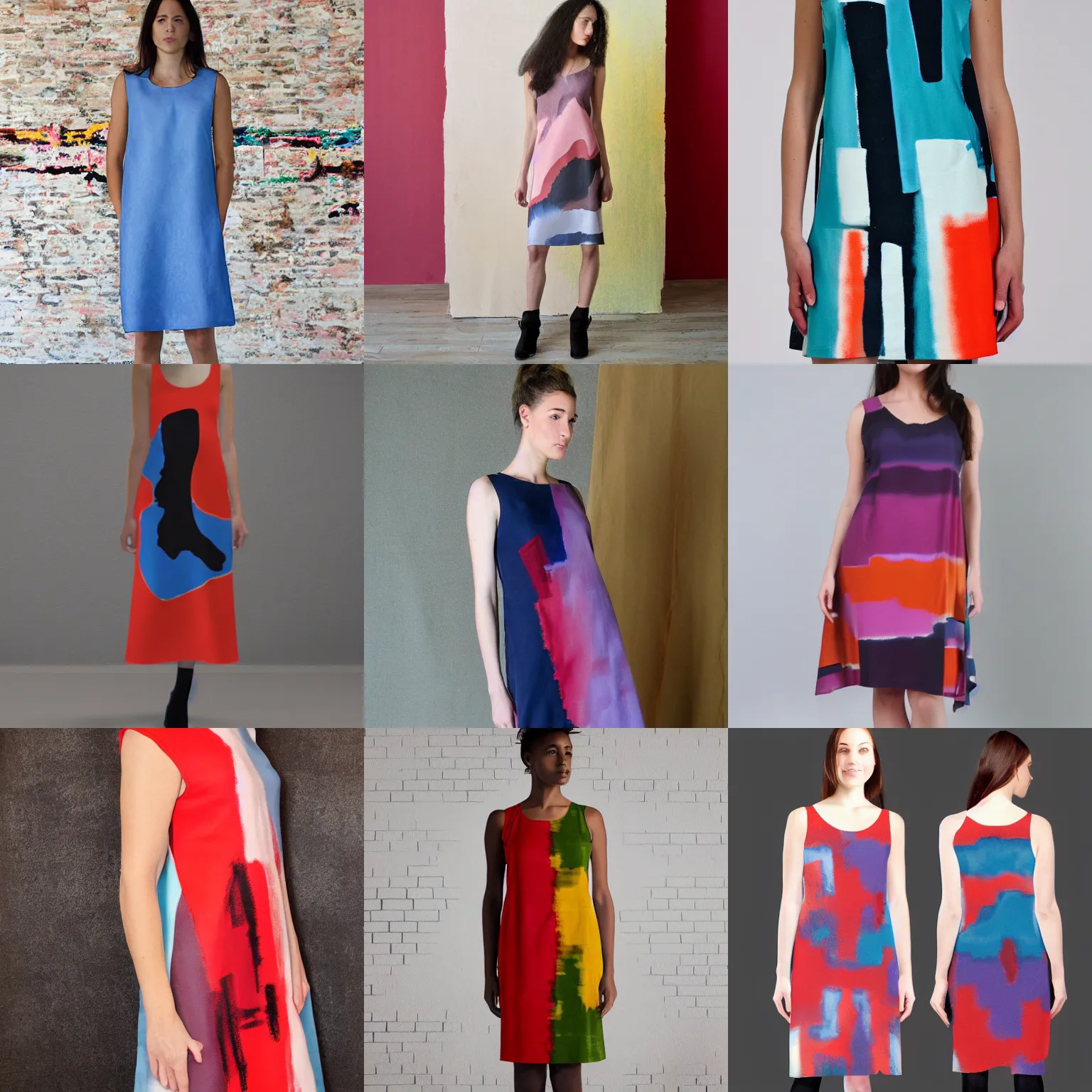 Prompt: rothko abstract art dress