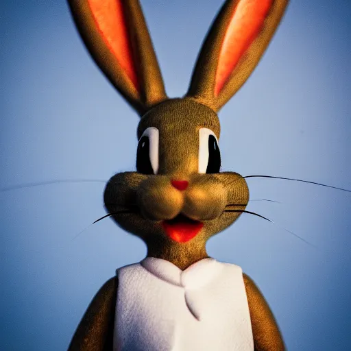 Image similar to Portrait of a bugs bunny, sigma 85mm Lens F/1.4, award winning photography