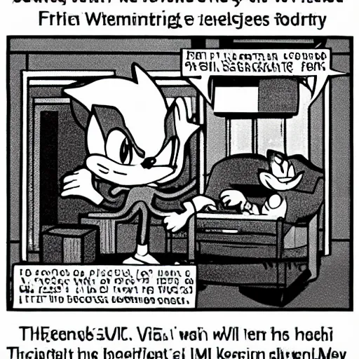 Prompt: sonic the hedgehog is sentenced at the nuremberg trials, historical photograph