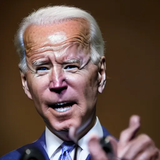 Prompt: Joe Biden looking like an old monkey