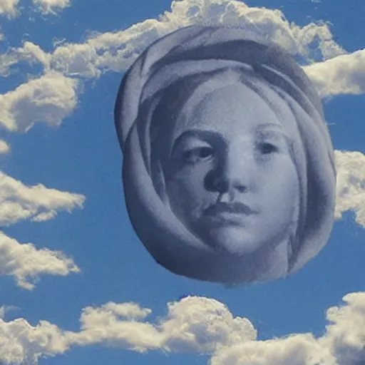 Image similar to clouds shaped like virgin mary face