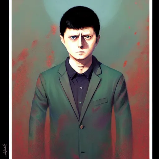 Prompt: hyper realistic, surreal, portrait of mob psycho, shigeo kageyama painted by greg rutkowski, wlop, loish,