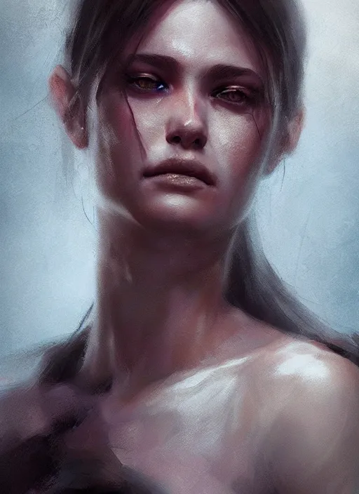 Prompt: hyper realistic photography portrait of beautidul angry girl cinematic, vallejo, full shot, craig mullins greg rutkowski, artstation, cgsociety