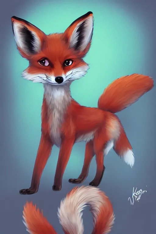 Image similar to a fox fursona, trending on artstation, by kawacy, furry art, digital art