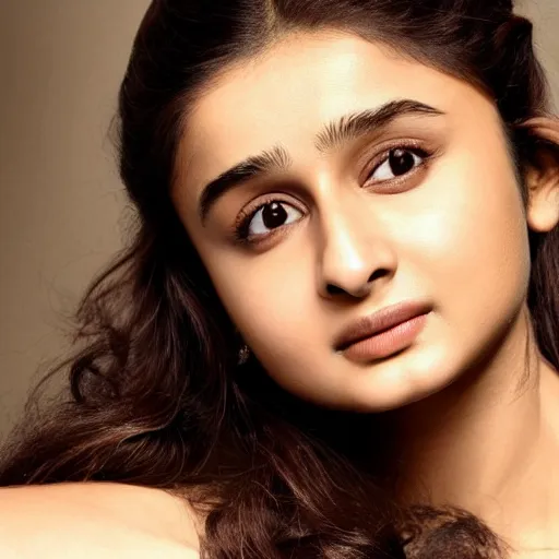 Image similar to high resolution image of alia bhatt, highly detailed, photorealistic, 4k