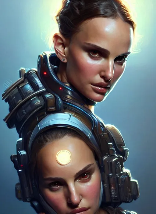 Prompt: portrait of apex legends natalie portman, intricate, elegant, glowing lights, highly detailed, digital painting, artstation, glamor pose, concept art, smooth, sharp focus, illustration, art by artgerm and greg rutkowski, artey freytag