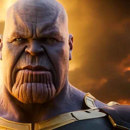 Image similar to Cary Coleman as Thanos. Cinamatic,4k