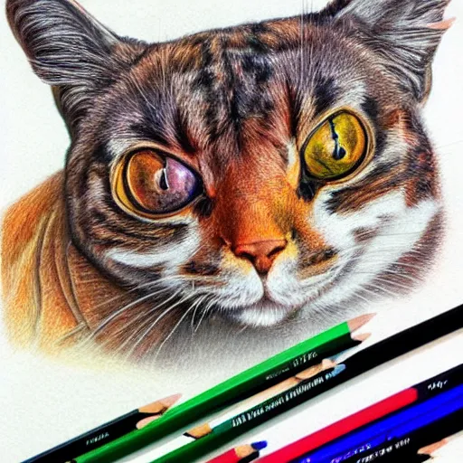 Image similar to Colored pencil art, highly detailed, artstation