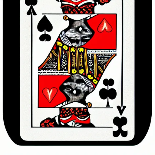 Prompt: poker playing card king of hearts