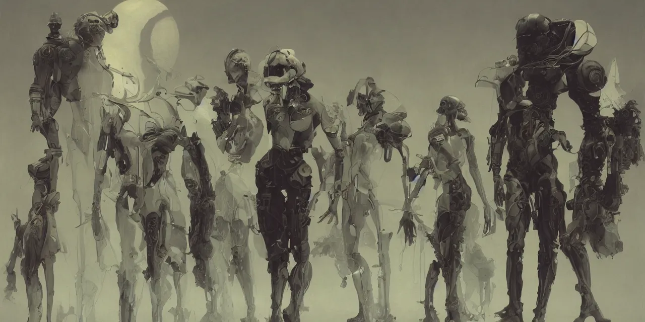 Image similar to futuristic asymmetric award winning design for baroque cyberpunk flight suit beksinski carl spitzweg moebius syd mead tuomas korpi caravaggio greg manchess, mucha, liepke, ruan jia, jeffrey catherine jones, ridley scott