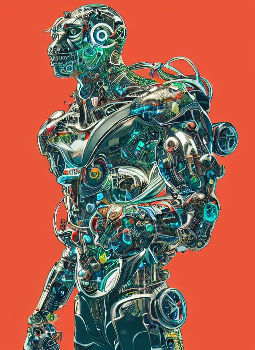 Prompt: full body portrait, cyborg lion, extremely detailed, colourful, sharp focus, wide view, full body shot, smooth, digital illustration, by james jean, by rossdraws, frank franzzeta, mcbess, sakimichan