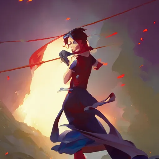 Image similar to hero world singing in the rain, behance hd by jesper ejsing, by rhads, makoto shinkai and lois van baarle, ilya kuvshinov, rossdraws global illumination