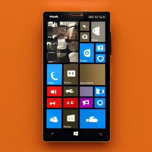 Image similar to a detailed render of a 2 0 2 2 yellow nokia lumia phone