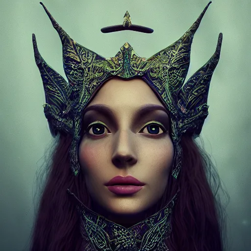 Prompt: queen of elves, 4 k, intricate, jaw dropping, gorgeous, surreal, octane render