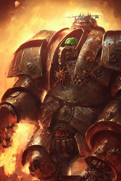 Image similar to armor portrait heros warhammer 4 0 k horus heresy fanart - the primarchs emperor by johannes helgeson animated with vfx concept artist & illustrator global illumination ray tracing hdr fanart arstation zbrush central hardmesh 8 k octane renderer comics stylized