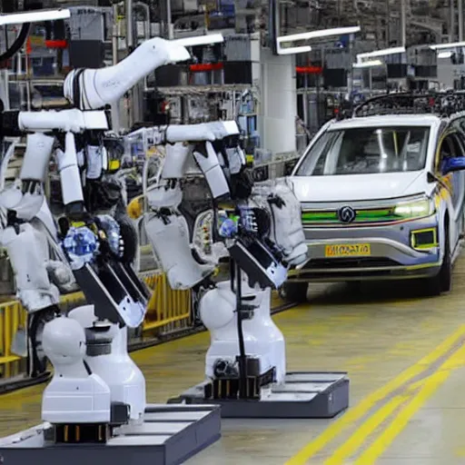 Image similar to a robot has killed a worker at a vw plant in germany