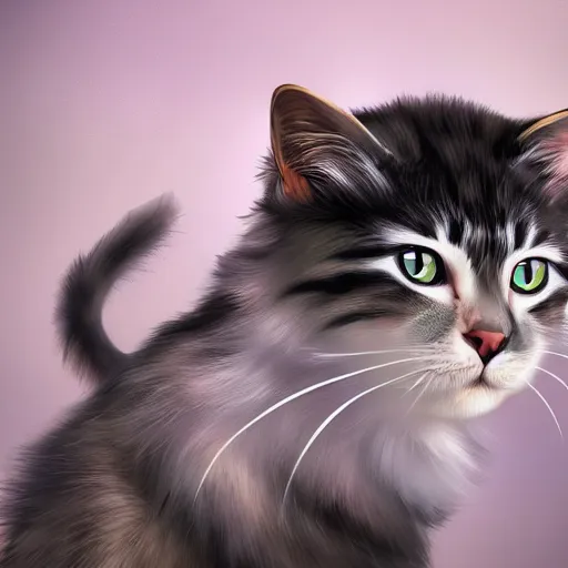 Prompt: real life cat girl, 4k, digital art, beautiful, sexy
