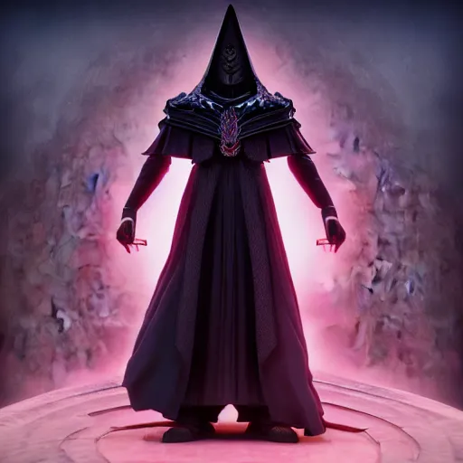 Image similar to a majesty black wizard, aesthetic, octane render, 8 k