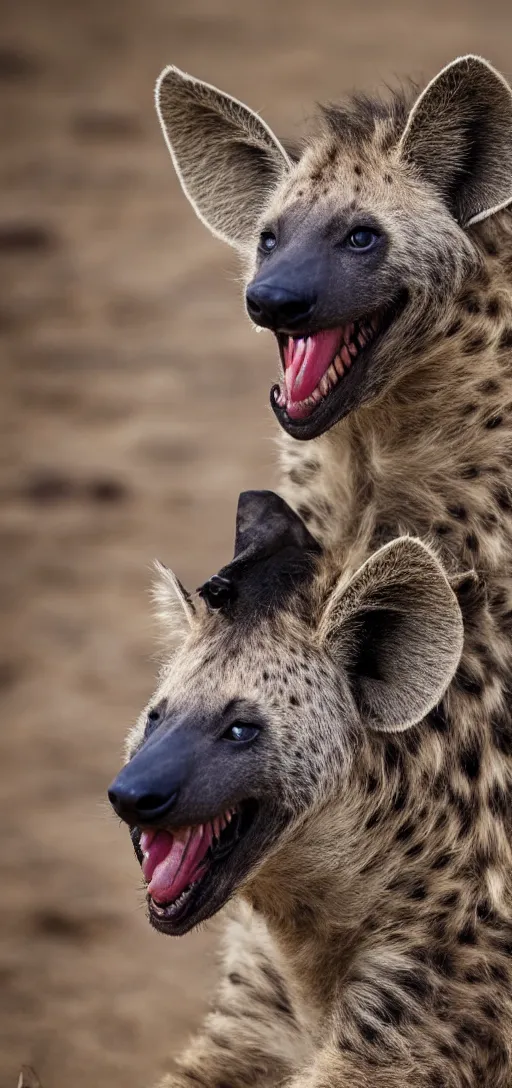 Prompt: a photo of a very happy Hyena wearing a birthday hat,