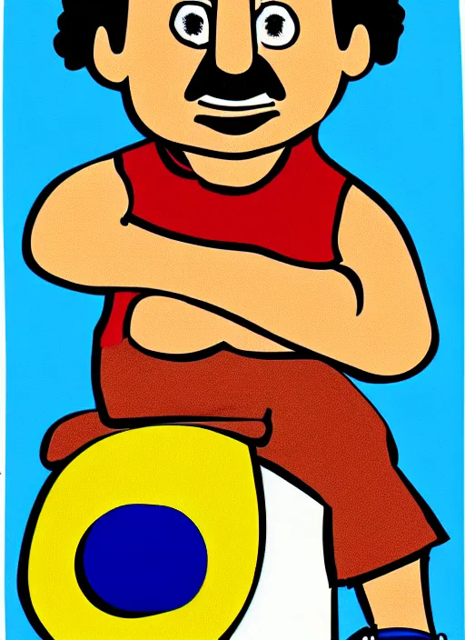 Image similar to cartoon illustration portrait seu ramon seu madruga, el chavo,