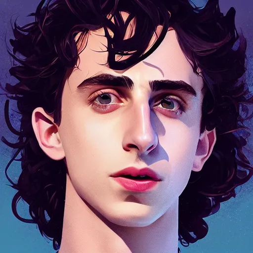 Image similar to portrait of timothee chalamet as the chosen one, mattepainting concept blizzard pixar maya engine on stylized background splash comics global illumination lighting artstation, sharp focus, lois van baarle, ilya kuvshinov, rossdraws