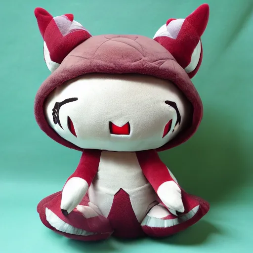 Image similar to cute fumo plush of the goddess of the planet mars, extraterrestrial deity